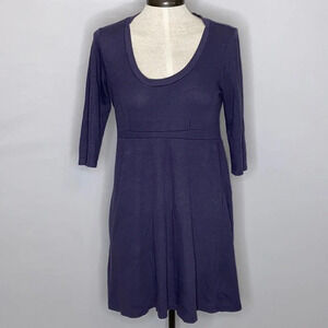 Horny Toad Tencel Blend Scoop Neck 3/4 Sleeve Knit Dress - Size Small